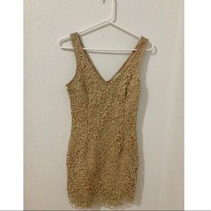 Gold sequence dress
